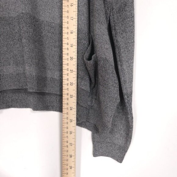 Theory WOOL Blend Women's Pullover Sweater MEDIUM Gray Striped APRILY C LUSTROUS - Picture 7 of 10